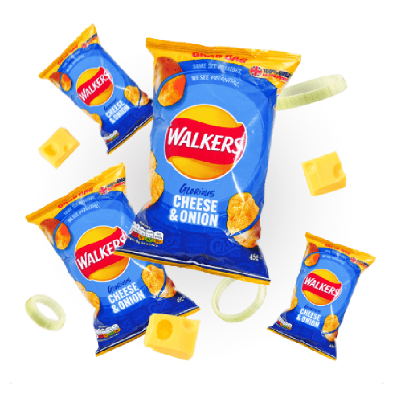Walkers Cheese & Onion - 4 Pack