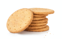 A stack of thin crumbly biscuits