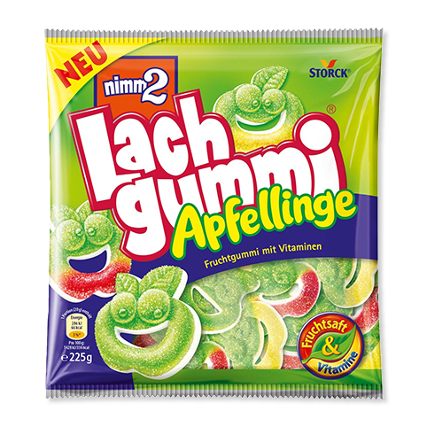 Bag of Lachgummi Apfellinge apple flavored gummy candy