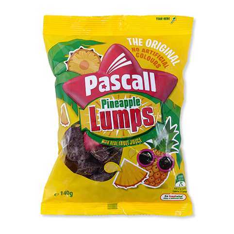 A bag of Pascall Pineapple Lumps