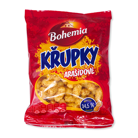 Bag of Křupky Arašídové corn snacks