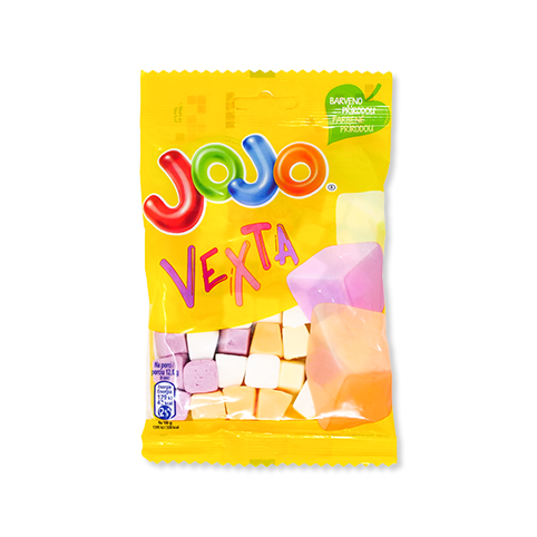 A bag of JOJO Vexta jelly foam candies