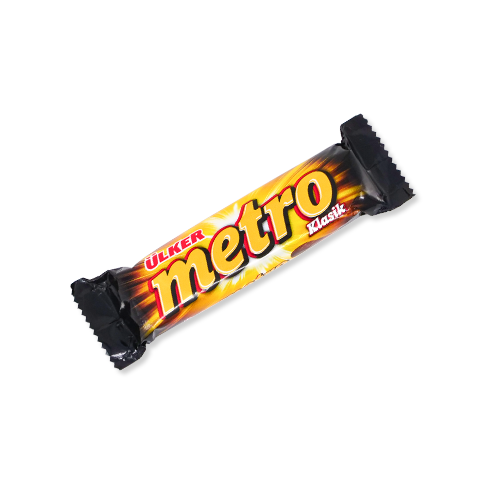 An Ulker Metro chocolate bar