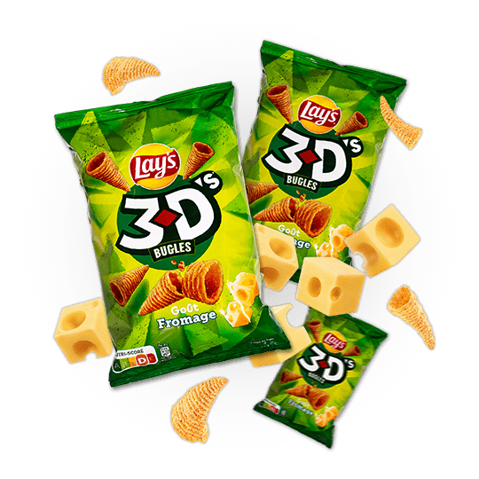 Image of Lay's 3D Bugles Gout Fromage - 3 Pack