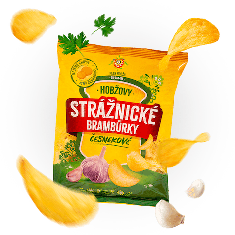 Image of Hobzovy Garlic Potato chips 3 - Pack