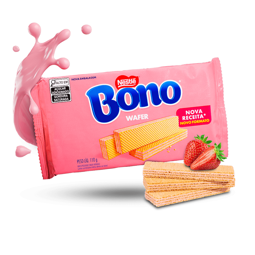 Image of Bono Wafer Sabor Morango 5-Pack