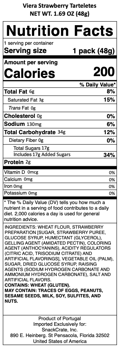 snack nutrional info