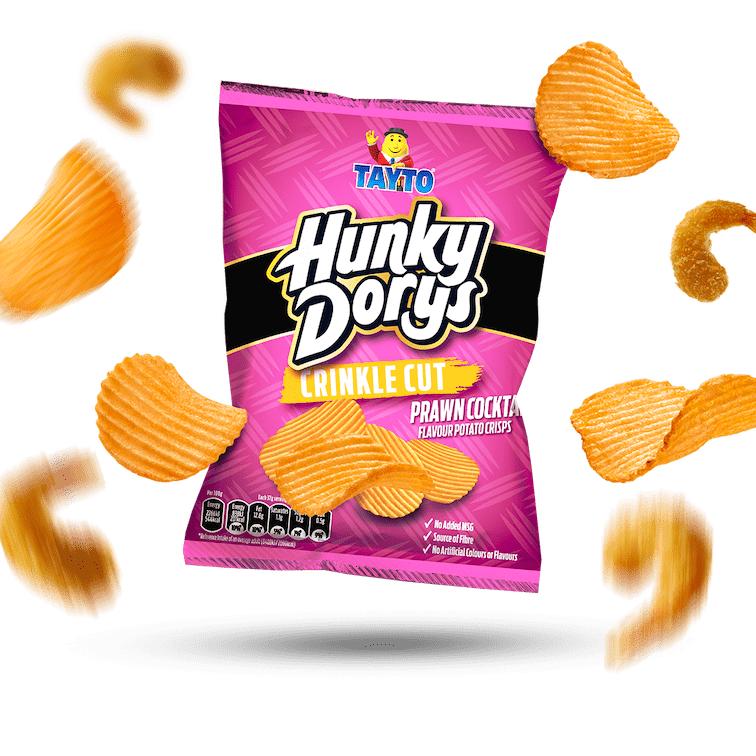 Image of Hunky Dorys Prawn Cocktail Crisps 2-Pack