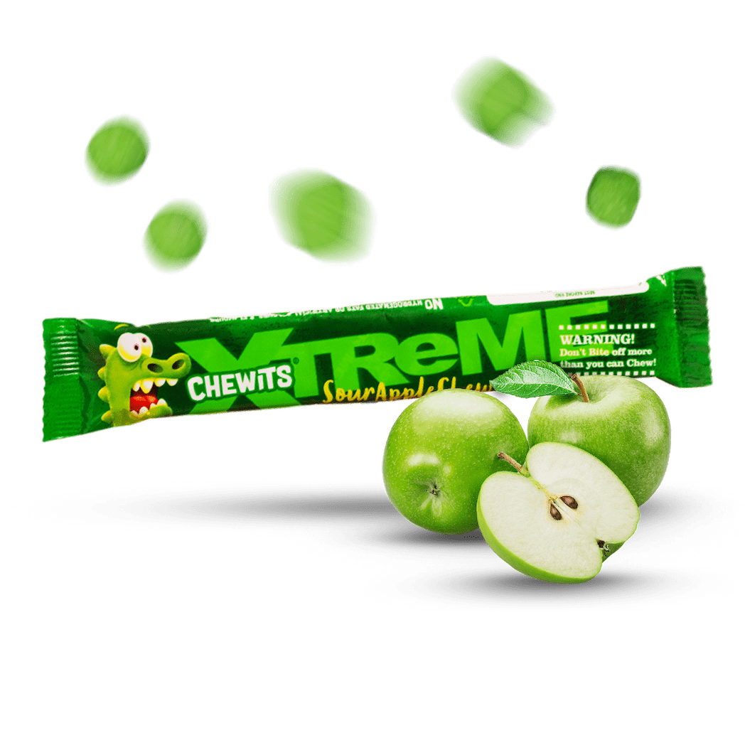 Image of Xtreme Sour Apple Chews 3-Pack