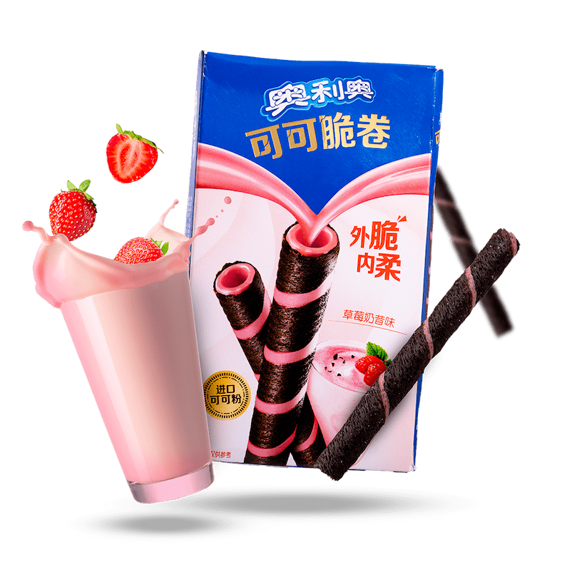 Image of Oreo Cripsy Roll Strawberry Milkshake 2-Pack