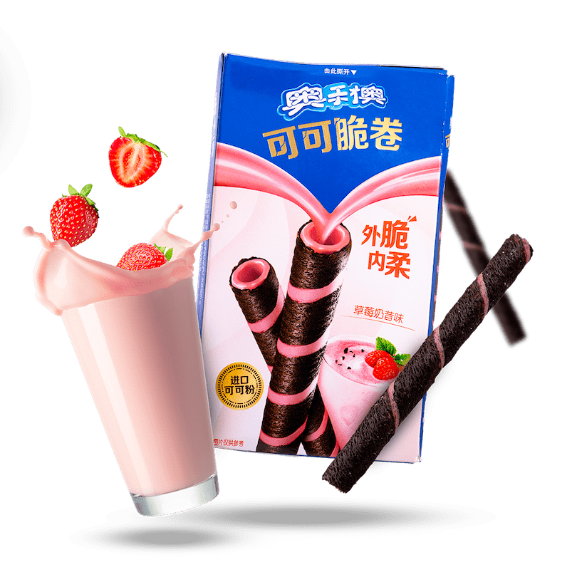 Image of Oreo Cripsy Roll Strawberry Milkshake 2-Pack