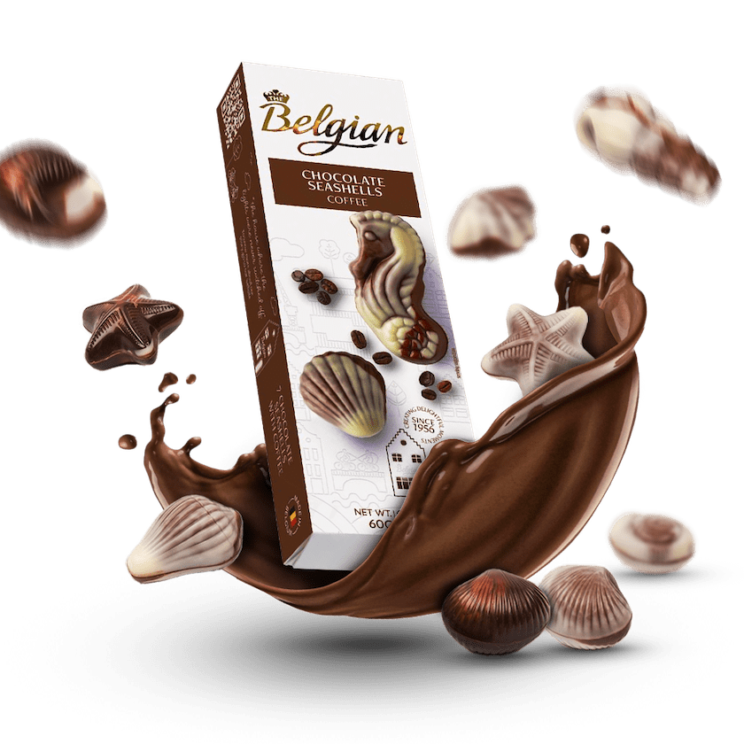 Image of Belgian Chocolate Sea Shells with Coffee