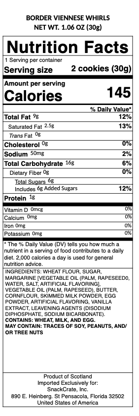 snack nutrional info
