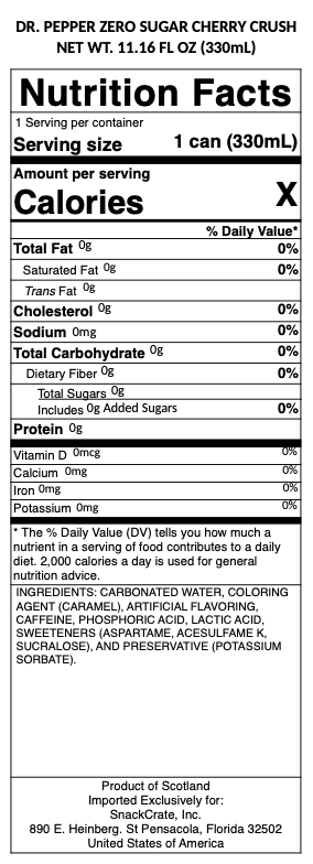 snack nutrional info