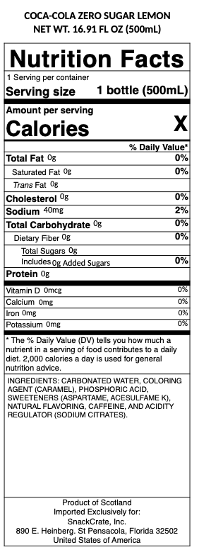 snack nutrional info