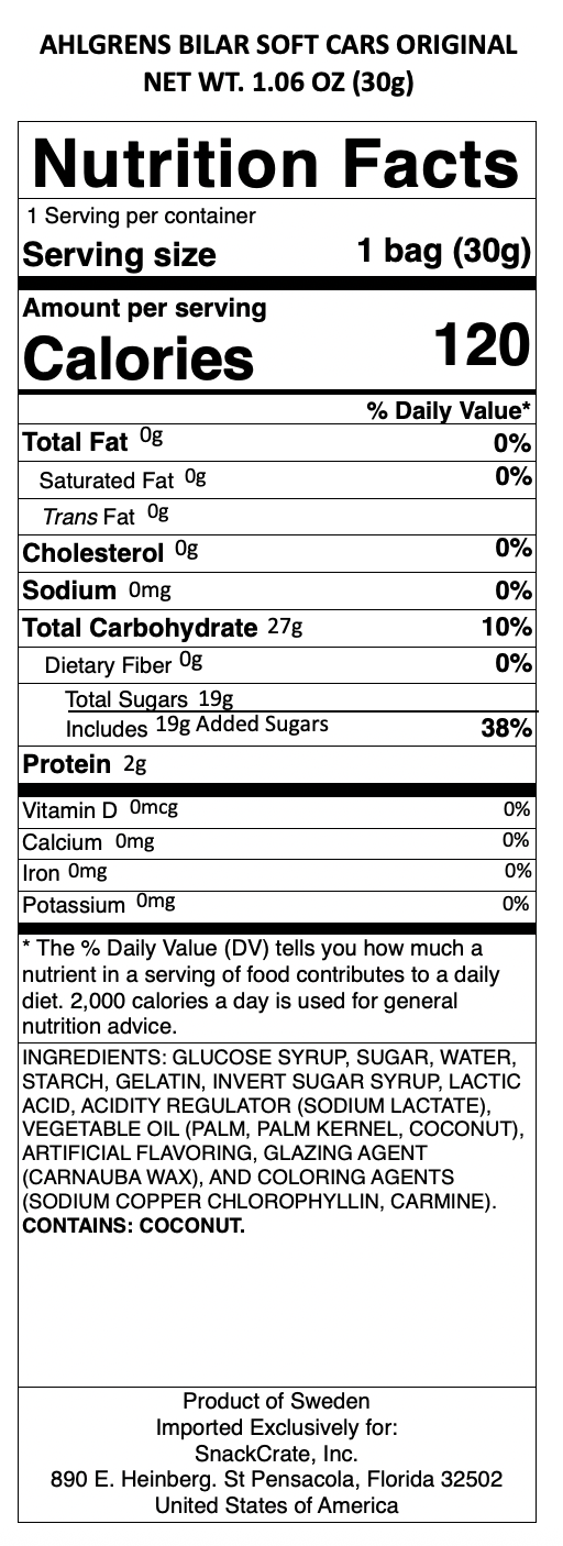 snack nutrional info