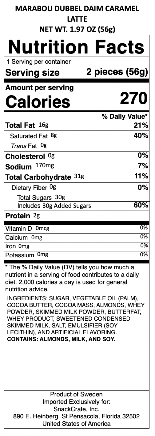 snack nutrional info