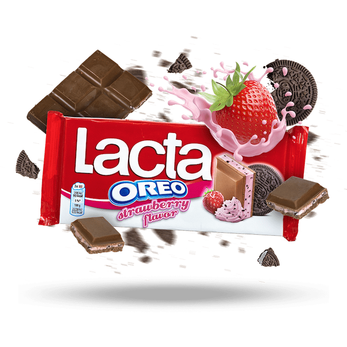 Image of Lacta Strawberry & Cream with Oreo 2-Pack