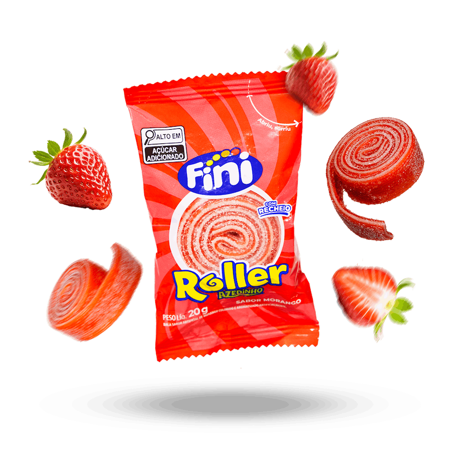 Image of Roller Strips Strawberry Azedinho 5-Pack