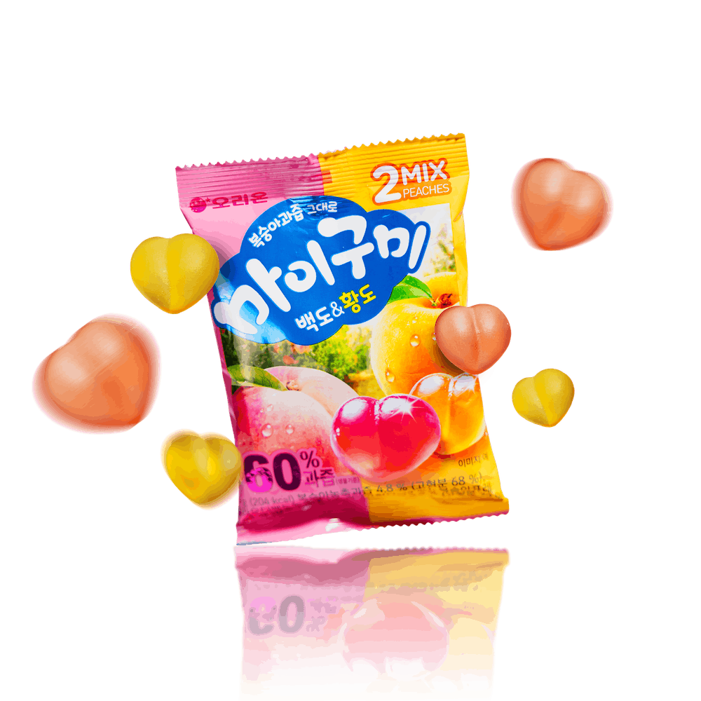 Image of White & Yellow Peach Gummies 5-Pack