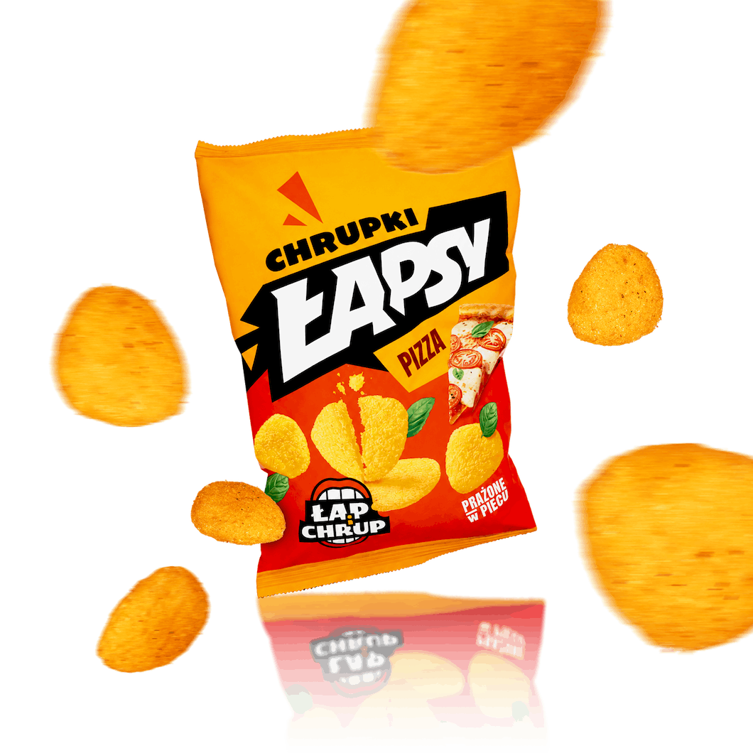 Image of Łapsy Pizza Corn Puffs 5-Pack