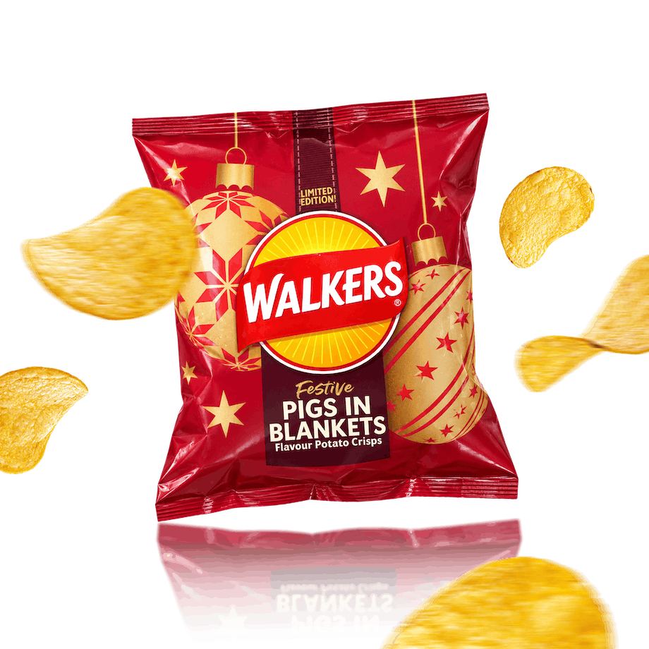 Image of Walkers Pigs In Blankets Chips 5-Pack